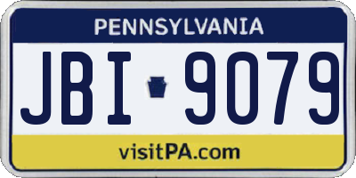 PA license plate JBI9079