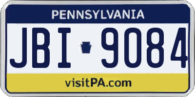 PA license plate JBI9084