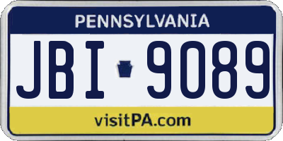 PA license plate JBI9089