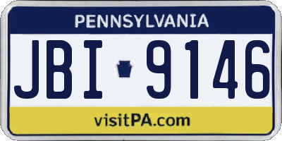 PA license plate JBI9146