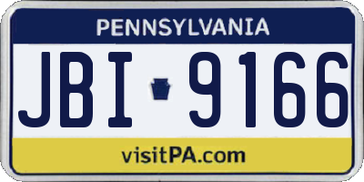 PA license plate JBI9166
