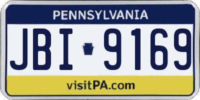 PA license plate JBI9169