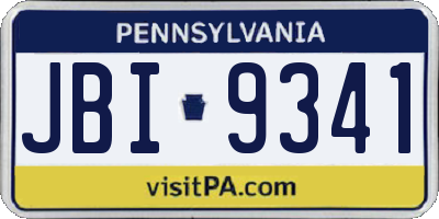 PA license plate JBI9341