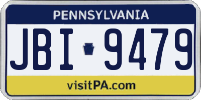 PA license plate JBI9479