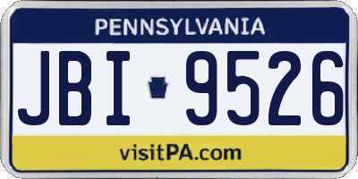 PA license plate JBI9526