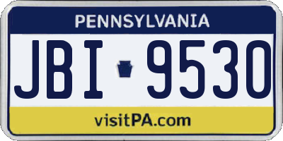PA license plate JBI9530