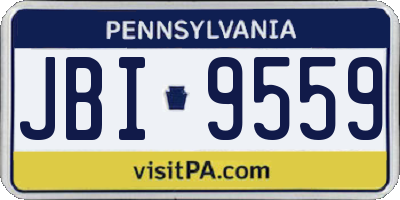 PA license plate JBI9559