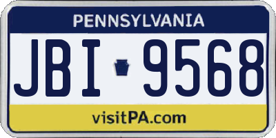 PA license plate JBI9568