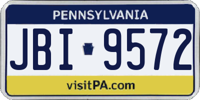 PA license plate JBI9572