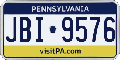 PA license plate JBI9576