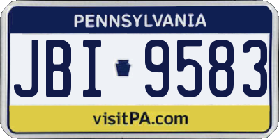 PA license plate JBI9583