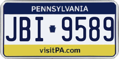 PA license plate JBI9589