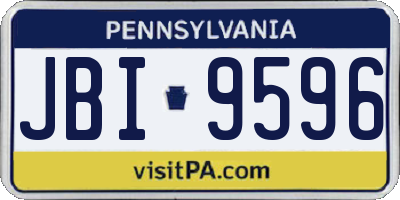 PA license plate JBI9596