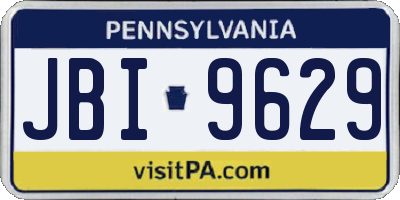 PA license plate JBI9629