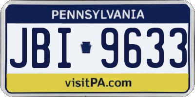 PA license plate JBI9633