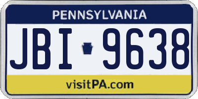 PA license plate JBI9638