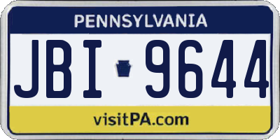 PA license plate JBI9644