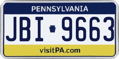 PA license plate JBI9663