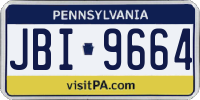 PA license plate JBI9664