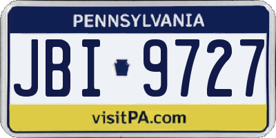 PA license plate JBI9727