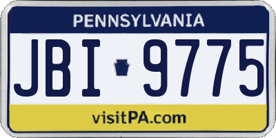 PA license plate JBI9775