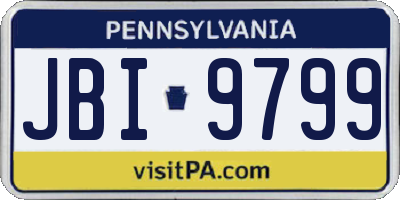 PA license plate JBI9799