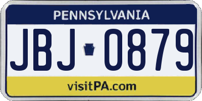 PA license plate JBJ0879