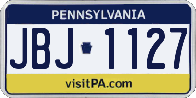 PA license plate JBJ1127