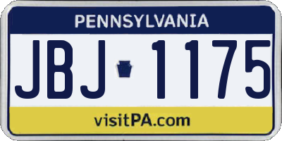 PA license plate JBJ1175