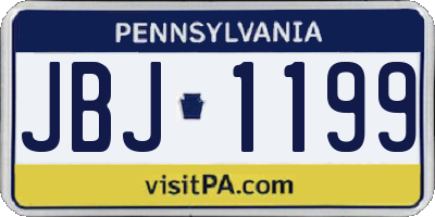 PA license plate JBJ1199
