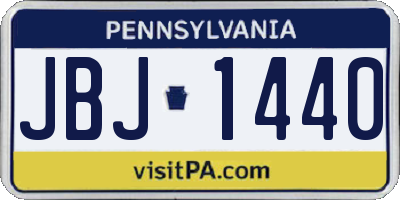 PA license plate JBJ1440