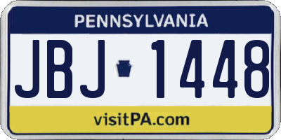PA license plate JBJ1448