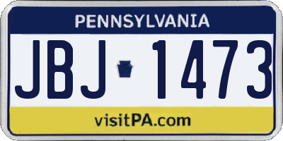 PA license plate JBJ1473