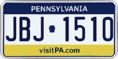 PA license plate JBJ1510