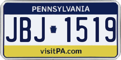 PA license plate JBJ1519