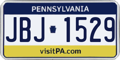 PA license plate JBJ1529