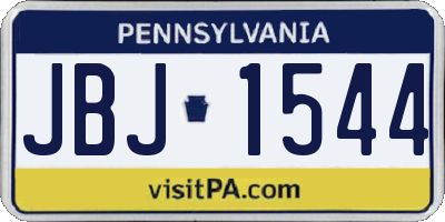 PA license plate JBJ1544