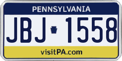 PA license plate JBJ1558