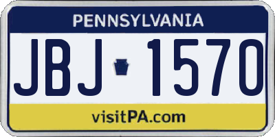 PA license plate JBJ1570