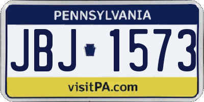 PA license plate JBJ1573