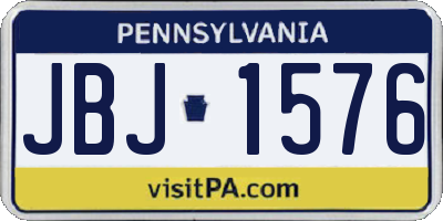 PA license plate JBJ1576