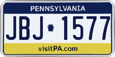 PA license plate JBJ1577