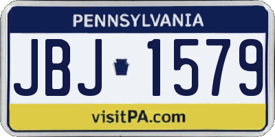PA license plate JBJ1579