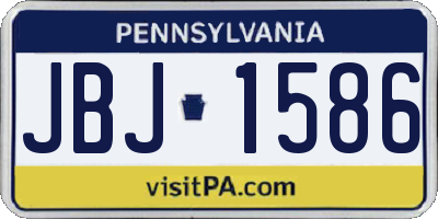 PA license plate JBJ1586