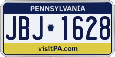 PA license plate JBJ1628