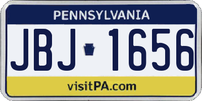 PA license plate JBJ1656