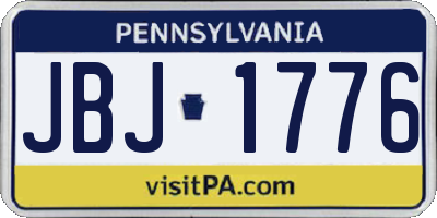 PA license plate JBJ1776