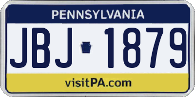 PA license plate JBJ1879