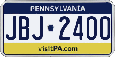 PA license plate JBJ2400