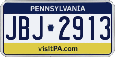 PA license plate JBJ2913